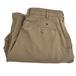 Tommy Hilfiger Pants Mens 38x32 ACTUAL Khaki Tan Cargo Coastal Cotton Vintage